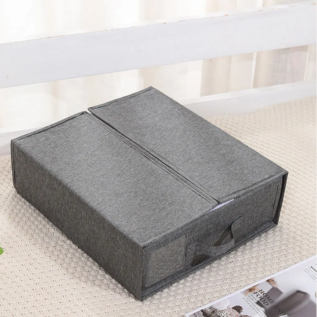 Bed Sheet Storage Box Foldable Bedding Storage Bags Oxford Cloth Zipper Window Large Capacity Blankets Quilt Cover Storage Box