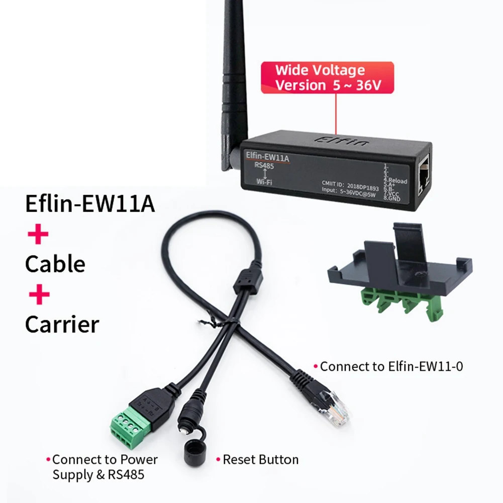 المنفذ التسلسلي RS485 إلى WiFi وحدة خادم جهاز محول Elfin-EW11A-0 Modbus بروتوكول نقل البيانات عبر WiFi