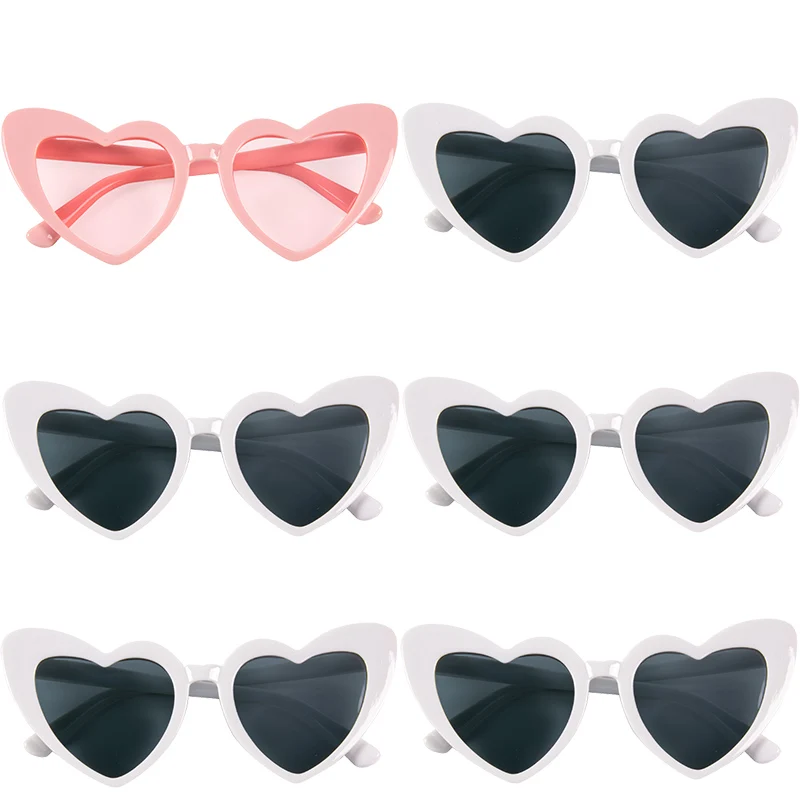 WEIGAO 6/8 Paar Vintage herzförmige Sonnenbrille Bachelorette Braut Brautjungfer Brille Hochzeit Brautparty Dekor Frau Junggesellinnenabschied Geschenke 7