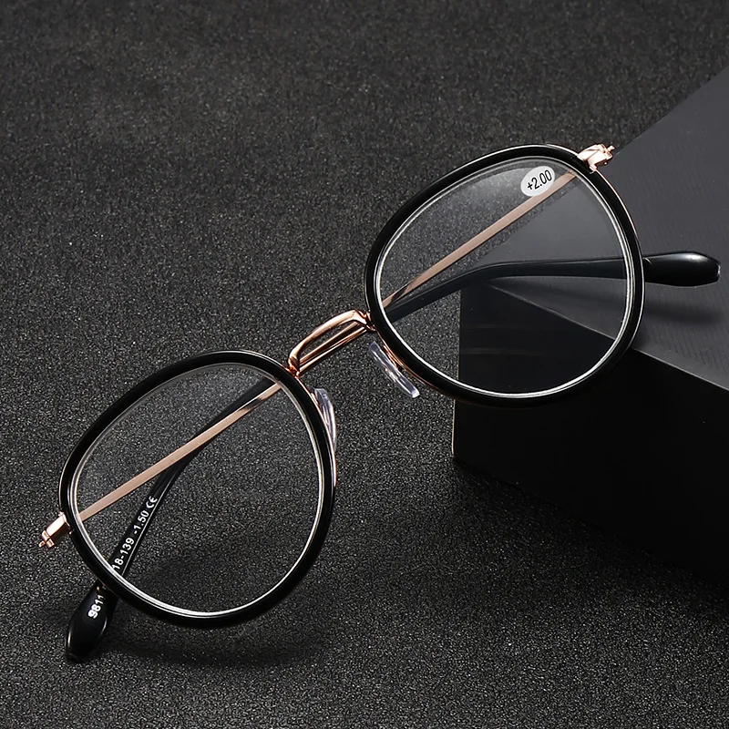 Reading Glasses Metal Round Frame 2024 Vintage Men Women Presbyopia Eyeglasses Unisex Eyewear Optical Spectacles Male Goggle