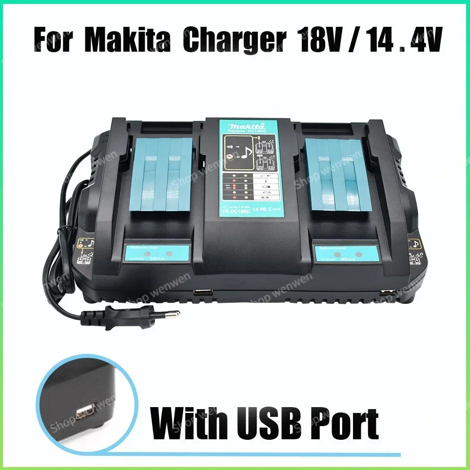 Dual USB Port charger for Makita Battery Charger 14.4V 18V BL1860 BL1415 BL1430 BL1830 BL1840 BL1850 BL1845