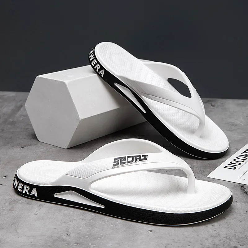 Men's Flip Flops for External Wear Non Slip Outdoor Casual Flip Flops for Men's Beach Sandals