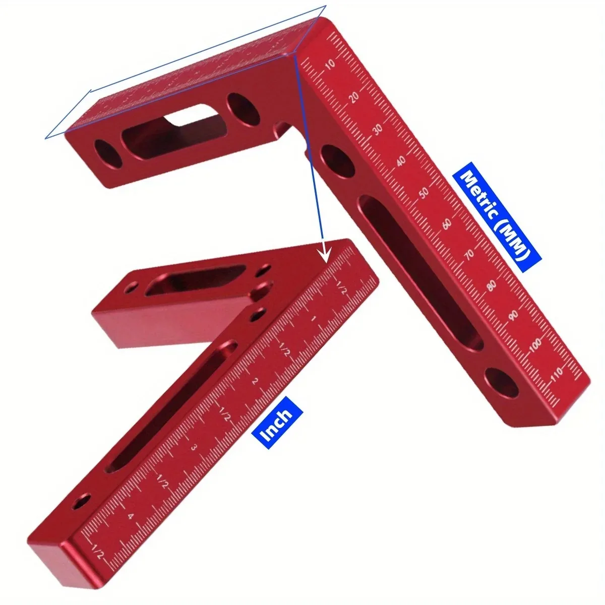 Aluminum Alloy Woodworking Scriber Ruler - Woodworking 90-Degree Universal Square Ruler, Right-Angle Locator, Woodworking Tool