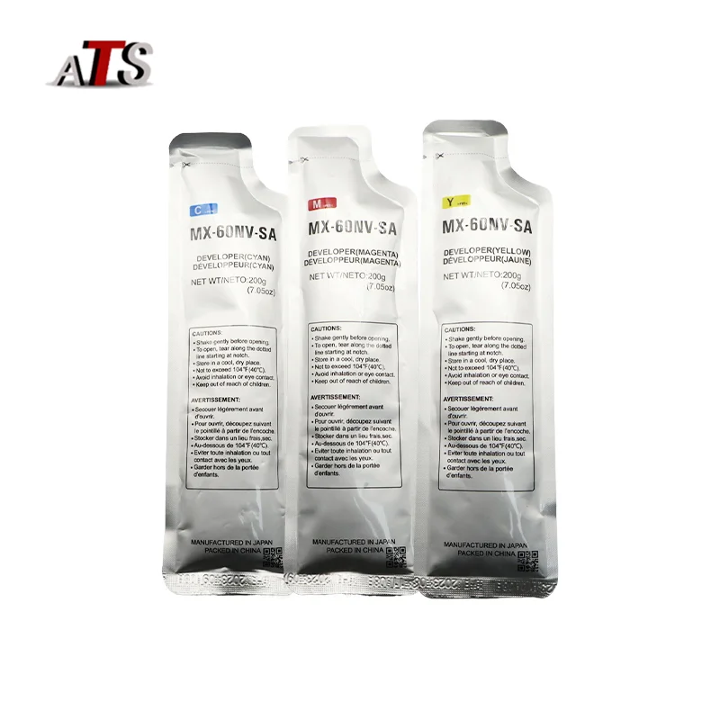 1PCS MX61 MX60 Developer Powder For Sharp MX3081 4081 5081 6081 2621 3121 MX3070 MX60NV MX61NV Copier Parts