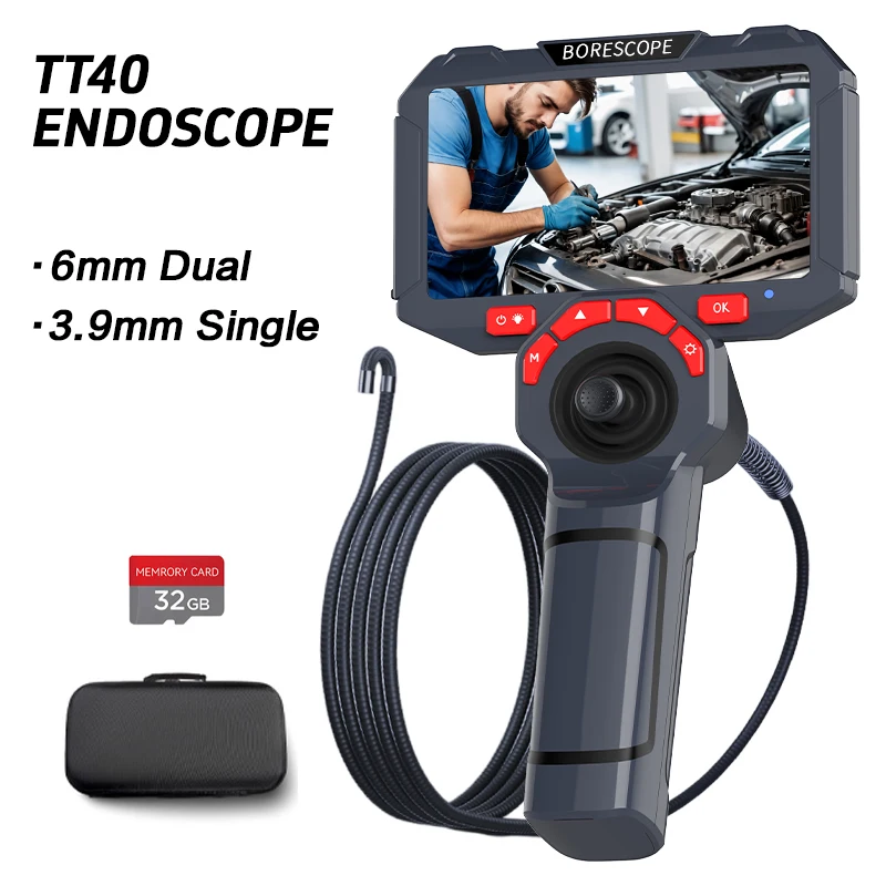 

3.9mm, 720 ° Steering Industrial Endoscope, 1-3 M, Suitable for Piping, Industrial, Construction, Aviation and Other Industries