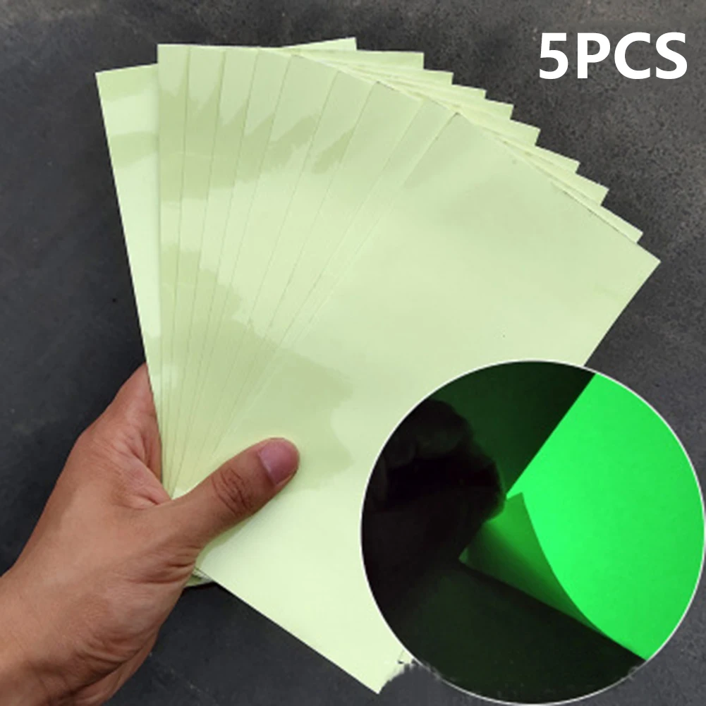 

5pcs Luminous Bait Sticker 20x10cm DIY Fake Bait Lure Tape For Freshwater Lures Spoons Flashers Iscas Pesca Fishing Accessories