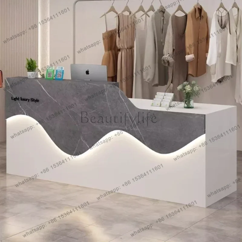 LJY Medical Office Reception Desks Beauty Modern Beauty Corner Reception Desks Stands Podium Recepcion Mostrador Office Furnitur