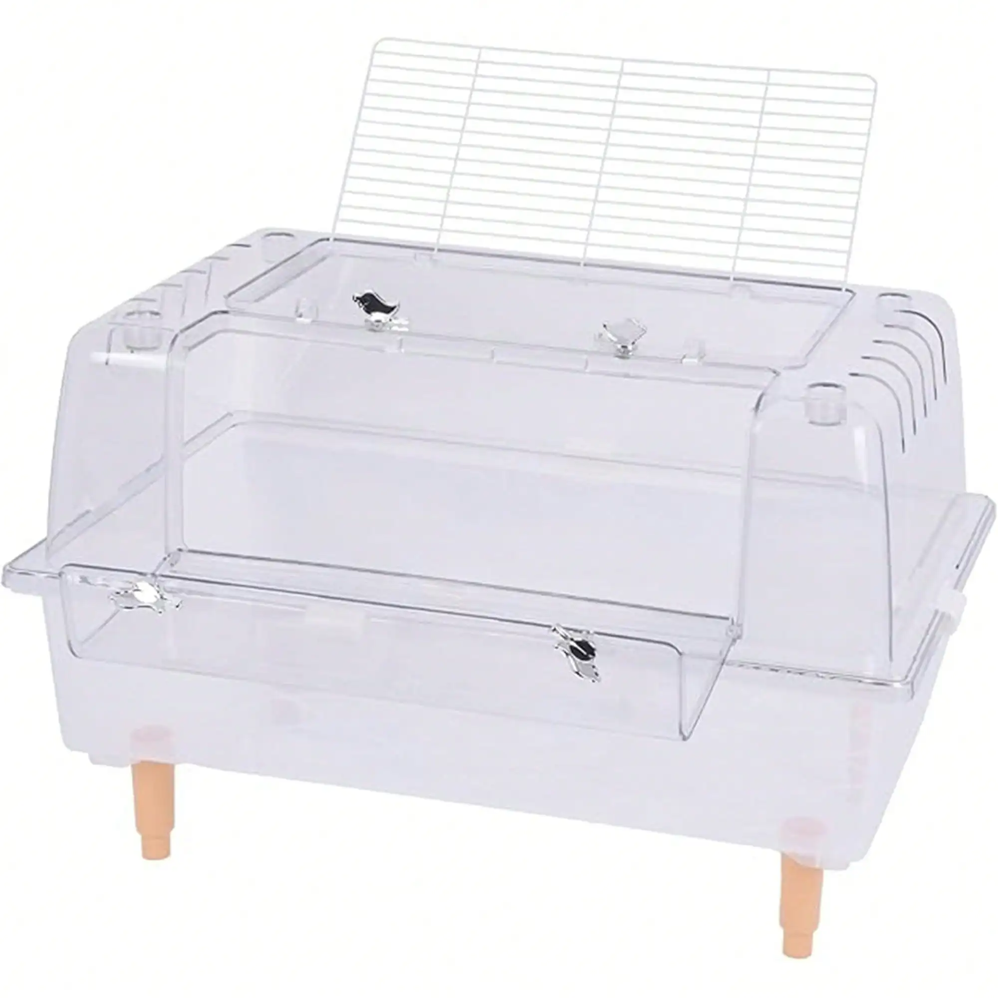 

Pig Rat Cages Small Animals Habitat With Breathable Top And Openable Door Chew Proof Plastic Pet