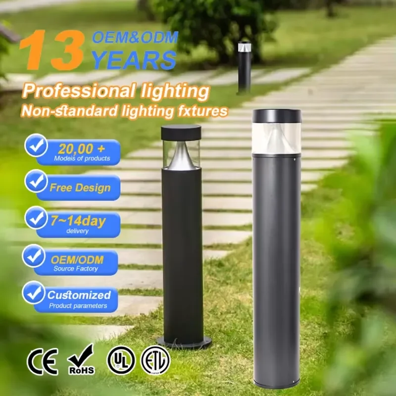 3/7/12W Modern Aluminum LED Bollard Light Waterproof IP65 for Outdoor Garden Landscape Lighting