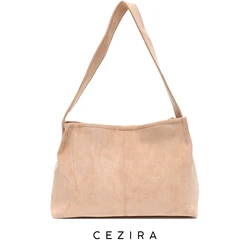 CEZIRA borse a tracolla in finta pelle scamosciata Casual semplici Design minimalista PU borsa Hobo vegana tinta unita grande borsa quotidiana morbida