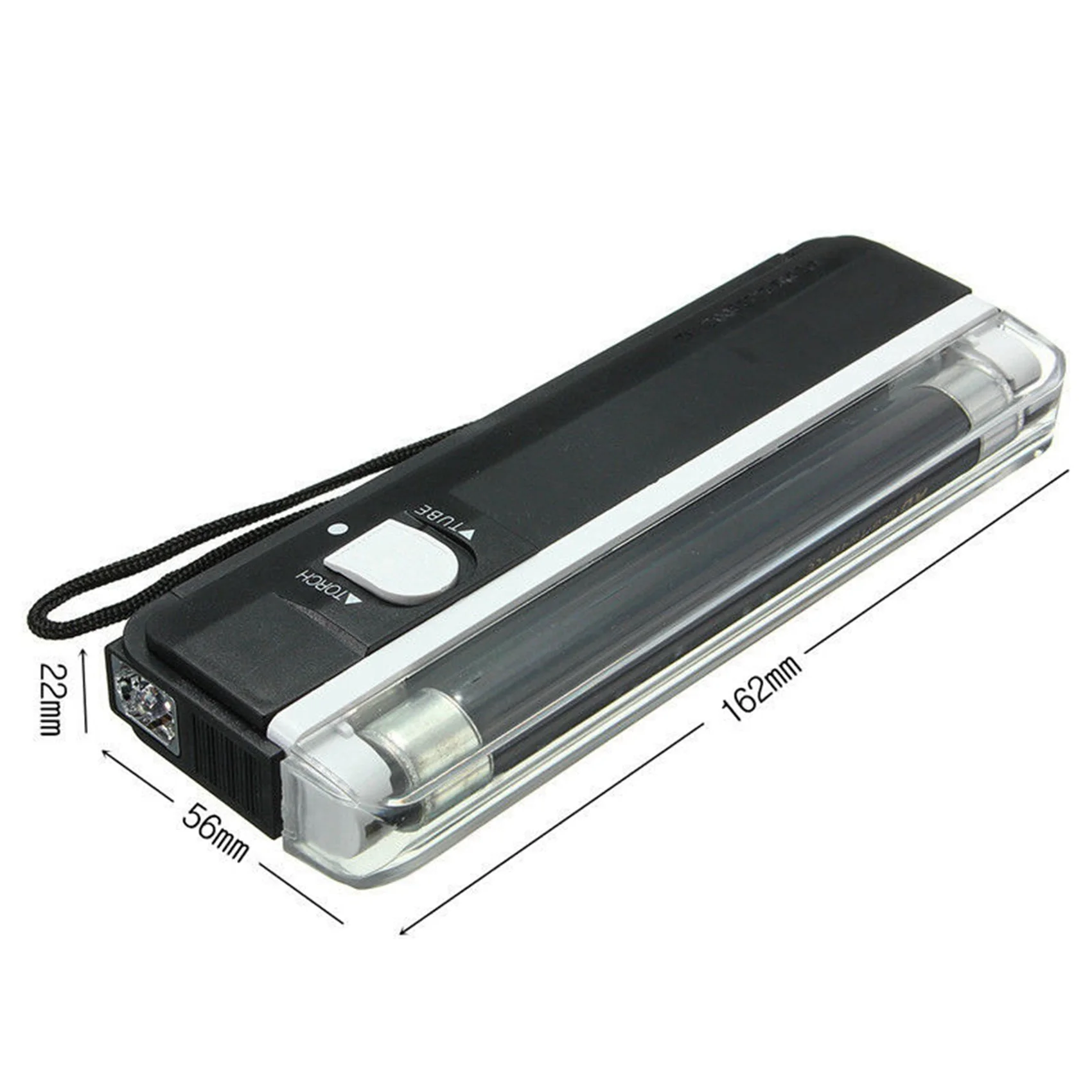 AB13-2X Handheld Uv Black Light Ultraviolet Lamp With Torch Portable Money Detector 2In1
