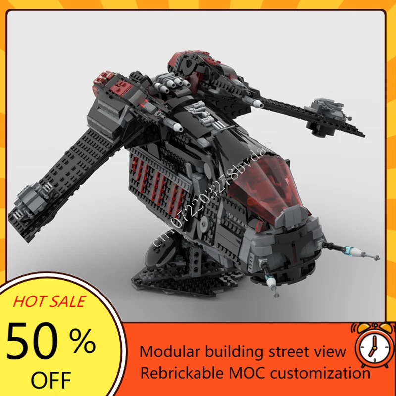 

1395PCSThe Dark Falcon LAATi Space War Military MOC SpaceShip Battle Model Пользовательская головоломка Архитектура DIY Сборная модель игрушки в подарок