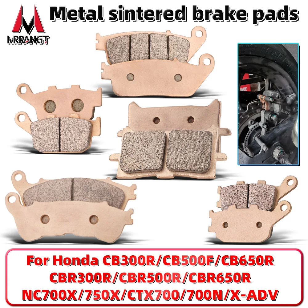 

MRRANGT Sintered Metal Motorcycle Brake Pads For Honda CB CBR 300 500 650 R F CTX700 NC750X NC700 NC700S NC700X Front Rear Brake