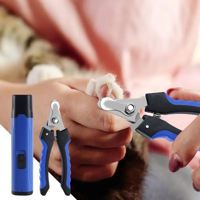 Dog Nail Grinder With Led Light Portable Dog Claw Care Ergonomic Pet Nail Grinder Low Noise Nail Clipper For Pet Dog Puppy Cat