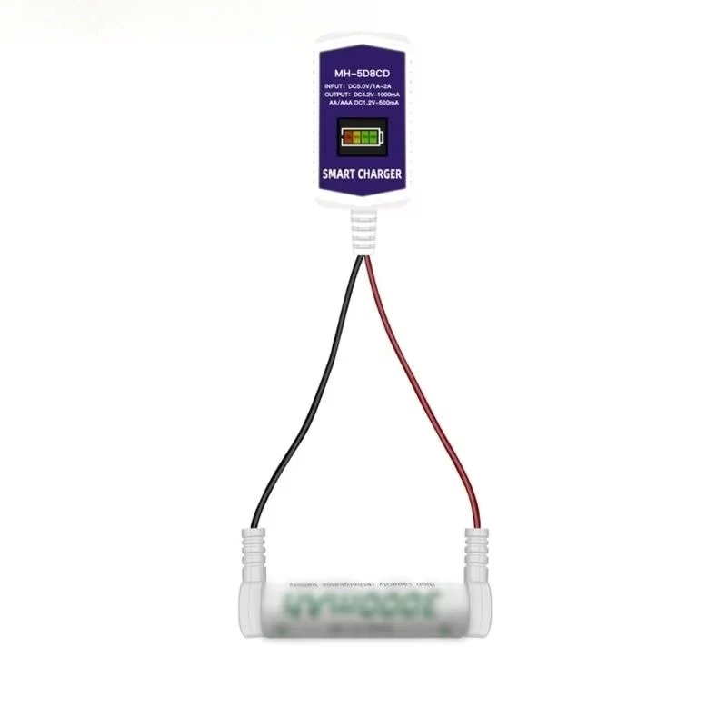 USB Charging Cable For 18650 21700 Batteries Featuring Digital Screen And Intelligent Overcharge Protections