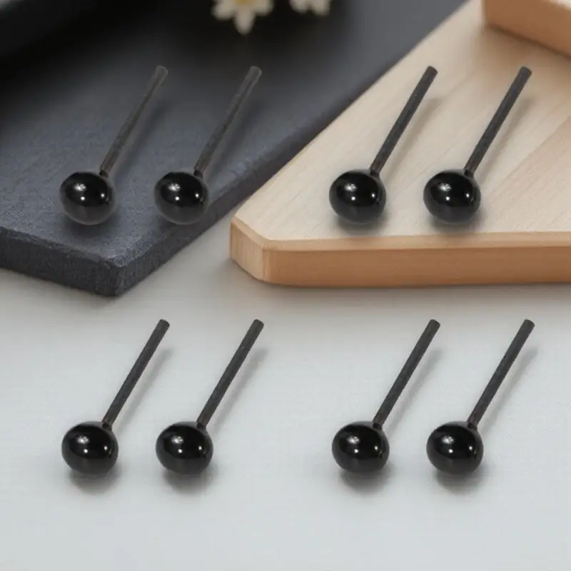50Pairs Black Safety Eyes Premium Glass Eye for DIY Craft Projects Animal Decoration 2Mm Vivid Art Making Glass Eyes