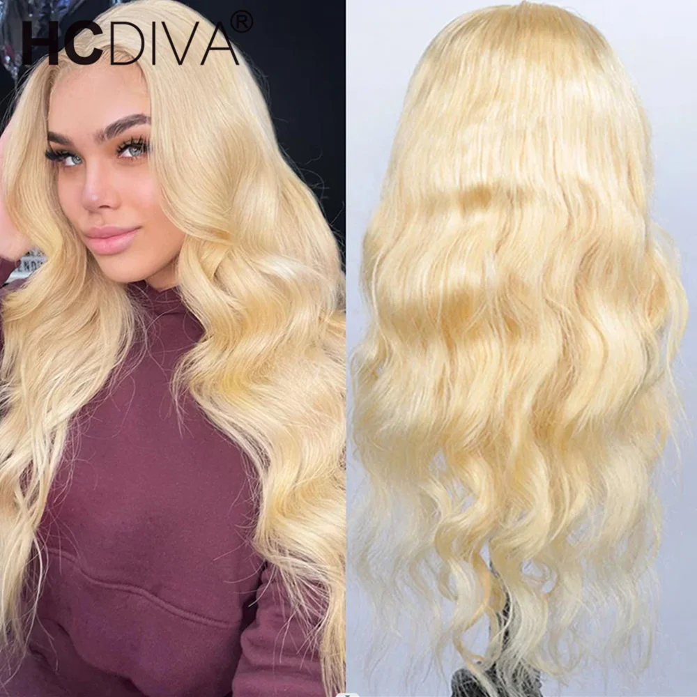 13*1 Lace Wig 613 Blonde Human Hair Wig Pre Plucked Brazilian Straight  Lace Frontal Wigs Transparent Lace Front Wig Remy Hair