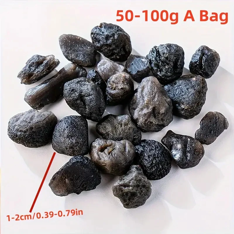 Authentic Tektite Black Raw Crystal Perfect Unique Gift for Collectors Natural Crystal Meteorite Stone, Black Rough Stone, DIY