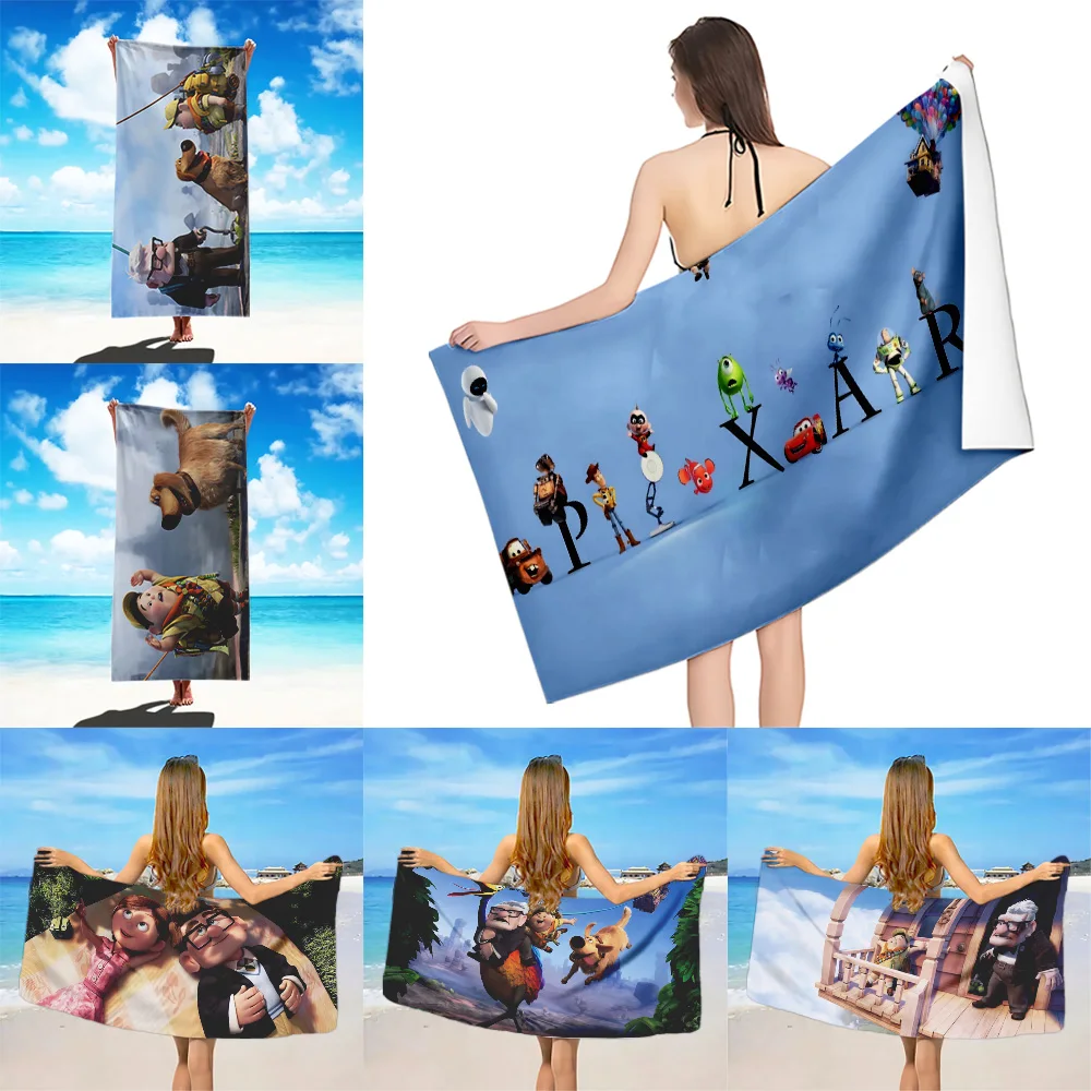 P-Pixar Up Beach Towel Microfiber Sand Free Quick Dry Soft Sandproof Pool Towels Gift for Women Travel Gym Shower Camping