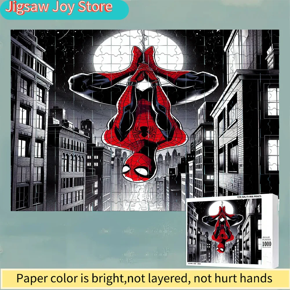 

Пазлы с изображением Человека-паука, увлекательные пазлы, произведения искусства, классические семейные игры, высококачественные семейные пазлы, подарки на Рождество, Хэллоуин.