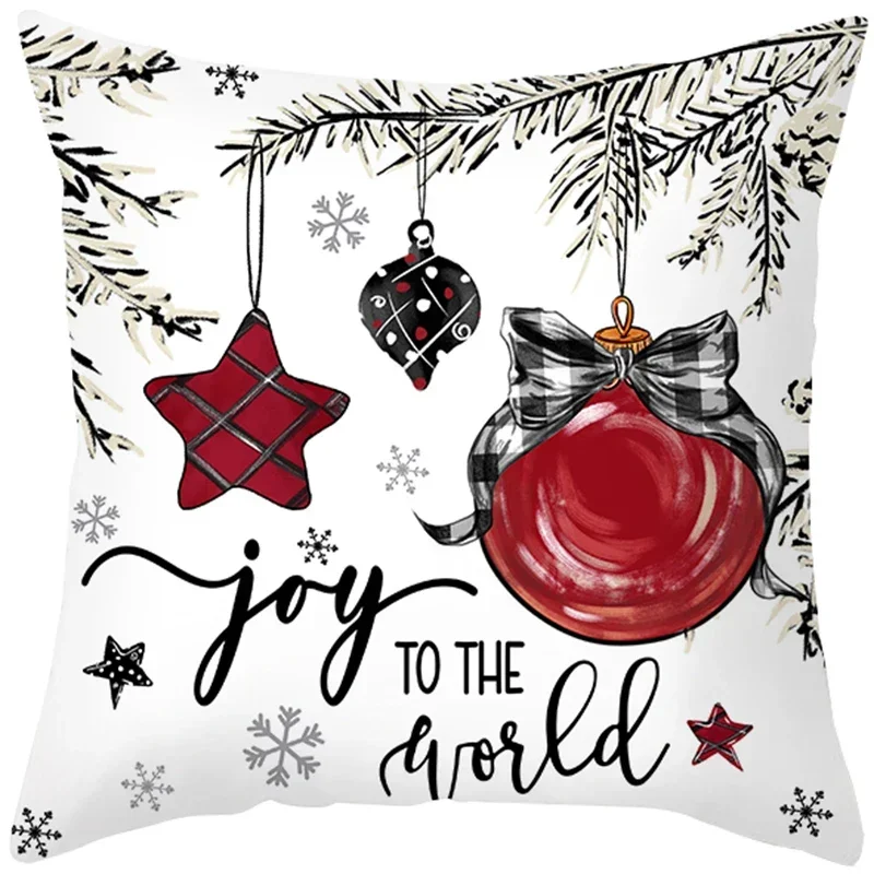 E5 45cm Christmas Sofa Pillow Cover Pillowcase 2024 Christmas Decorations Xmas Home Decorations Christmas New Year Decorations