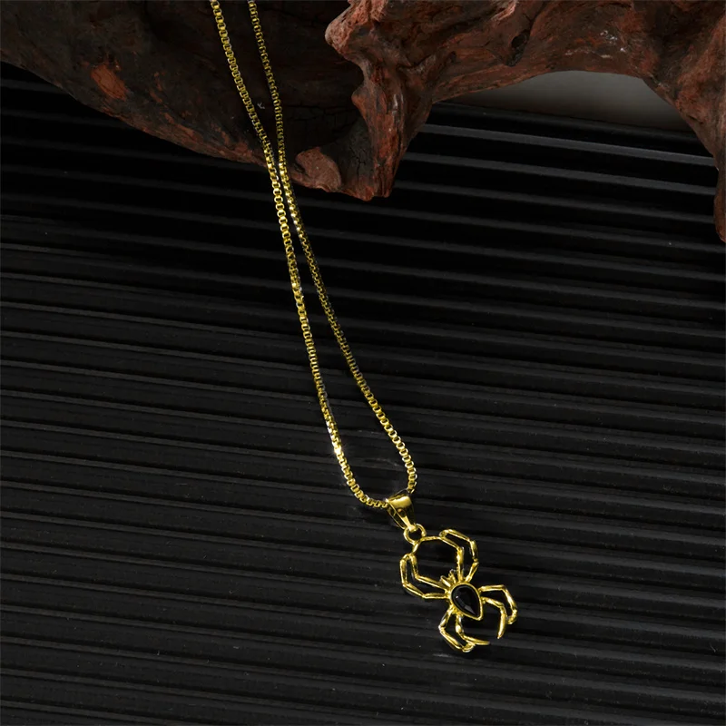 

Punk Spider Necklace for Women Men Vintage Gothic Insect Charm Street Style Choker Necklace Jewelry Halloween Party Gifts