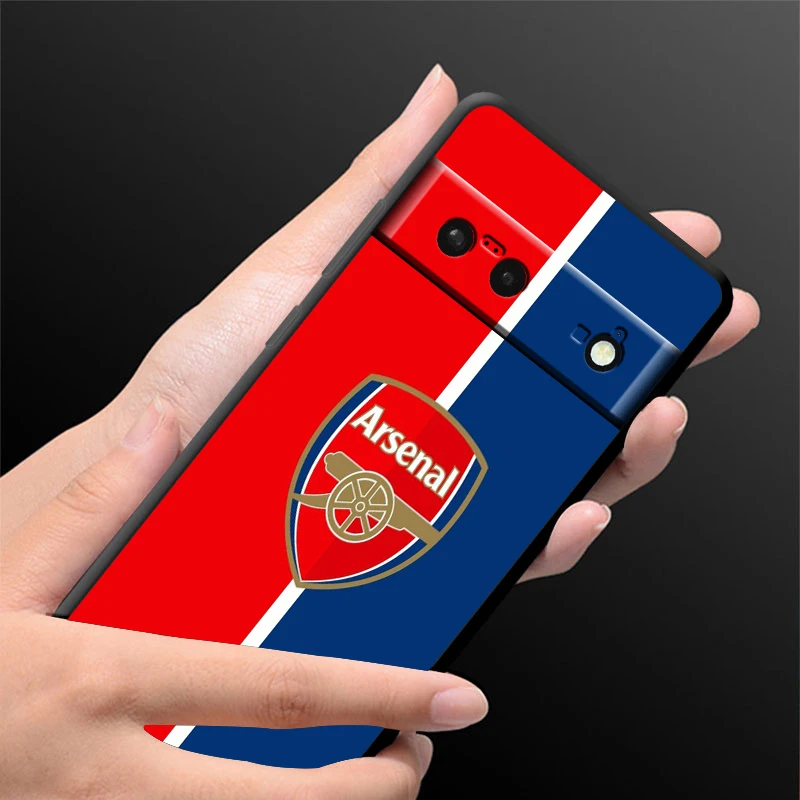 Super Strong Team A-Arsenal for Google Pixel 8 7 6 Pro 6a 5 5a 4 4a XL Pro 4G 5G Silicone Soft TPU Black Phone Case Cover