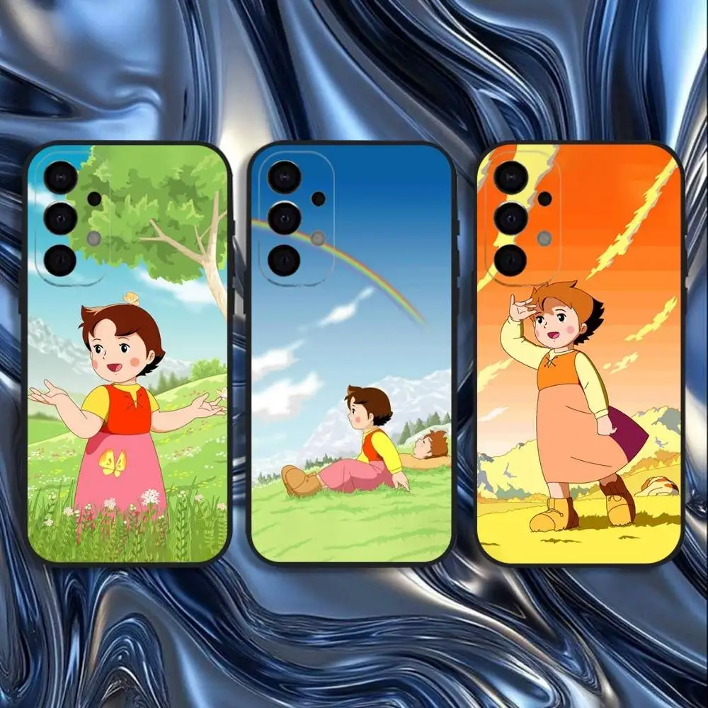 

Cartoon Heidi Phone Case For Samsung S25,S24,S21,S22,S23,S30,Ultra,S20,Plus,Fe,Lite,5G Black Cover