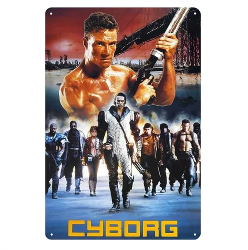 Pôster de Metal do Filme Cyborg Jean Claude Van Damme