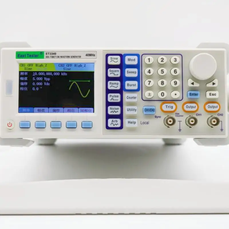 Zweikanaliger Funktions-/Wellenformgenerator der ET33X-Serie, 3,5 Zoll, 480 x 320 TFT, LCD, 4 Modelle ET3315X, ET3325X, ET3340X, ET3360X