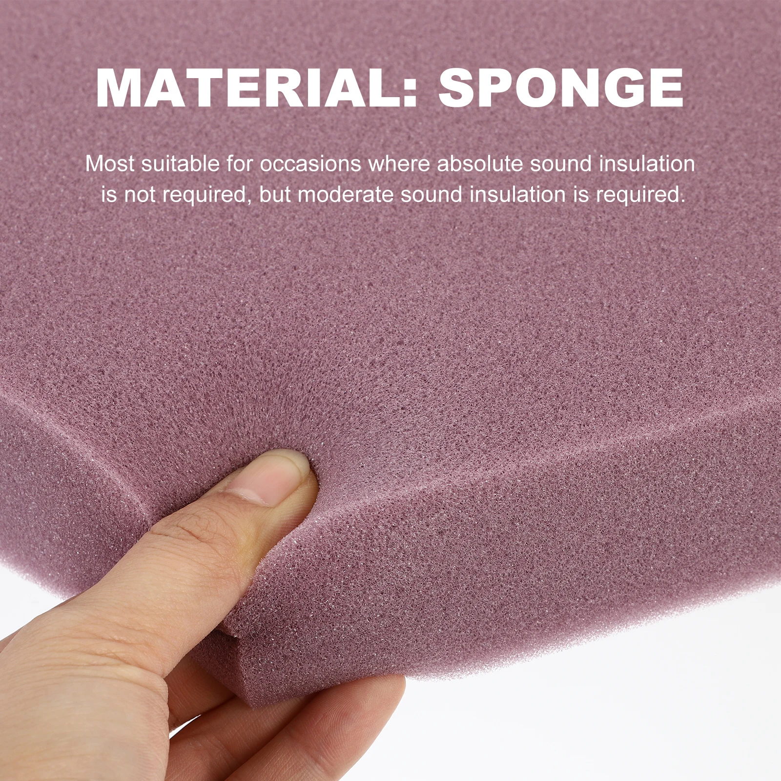 

6 Pcs Acoustic Panels Sound Absorbing Cotton Hexagonal Decorative Pad Studio Room Wall Ceiling Door Soundproofing Mats