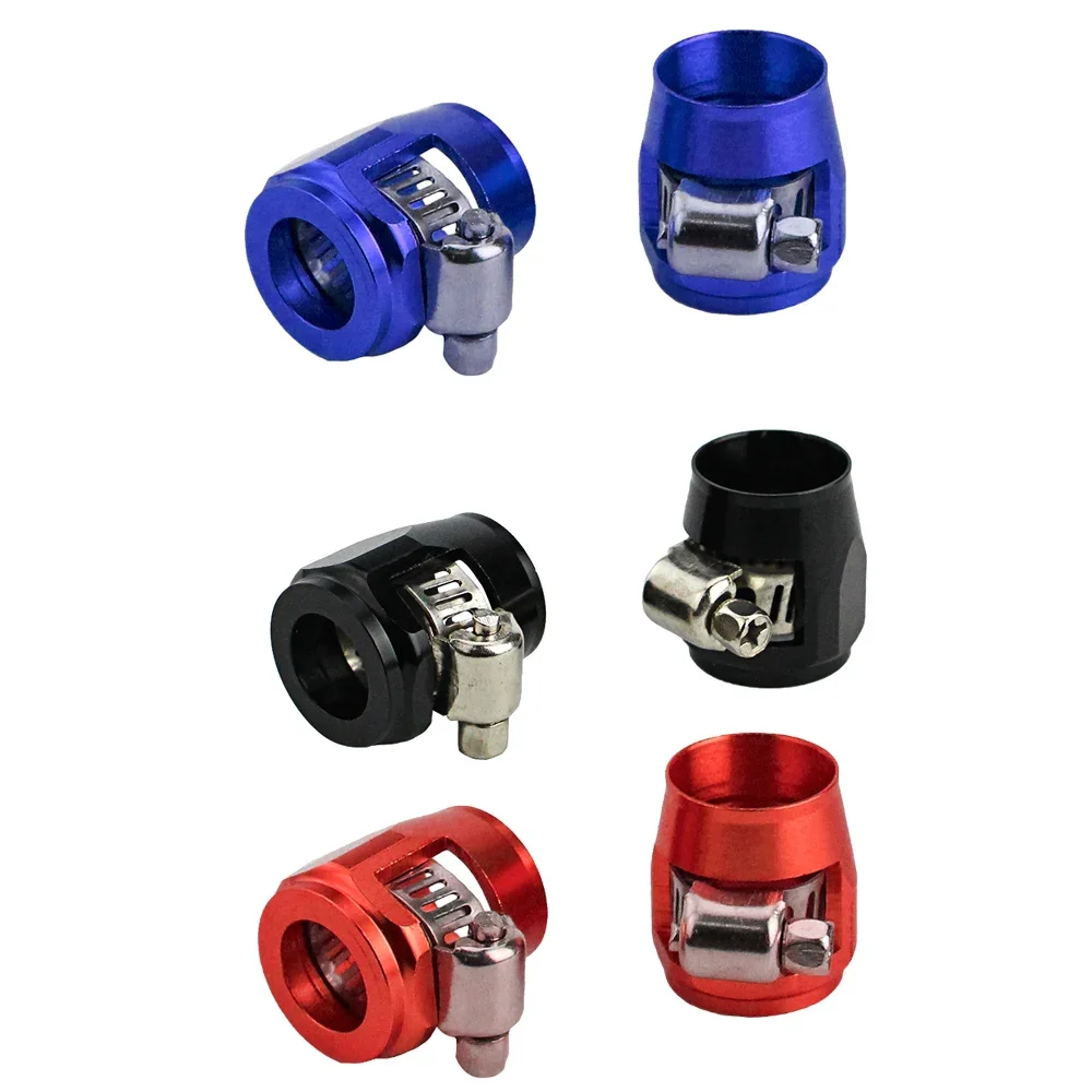 1pc AN4 AN6 AN8 AN10 AN12 Car Hose Finisher Clamp Radiator Modified Fuel Pipe Clip Buckle Universal Hose Clamps Oil End Finisher