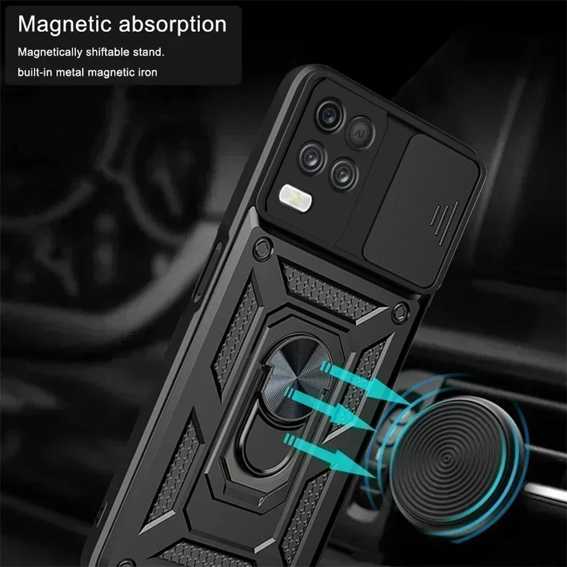 For OPPO Realme 8 5G Case Car Holder Ring Armor Shockproof Protection Cover for Relme Ralme Realmi Redmy 8Pro Realme8 Pro 8i