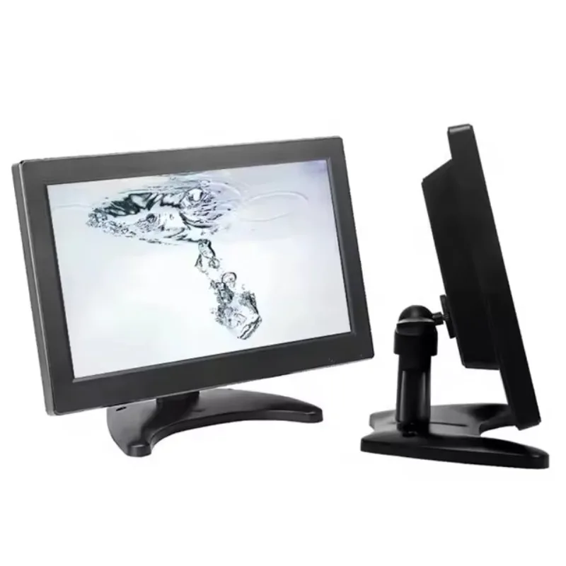 10 Inch  LCD Mini CCTV  HD AV VGA HDTouch Screen Speaker Desktop Industrial Use New Product Display