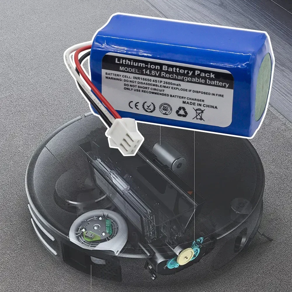 Литий-ионная аккумуляторная батарея 18650 14,8 В, 3200 мАч для Neatsvor V392,Deik MT820, KONKA KC-V1 HYUNDAI QC-XC3732, робот-пылесос NEATSVOR Литий-ионная аккумуляторная батарея 18650 14,8 В, 3200 мАч для Neatsvor V392,Deik MT820, KONKA KC-V1 HYUNDAI QC-XC3732, робот-пылесос NEATSVOR