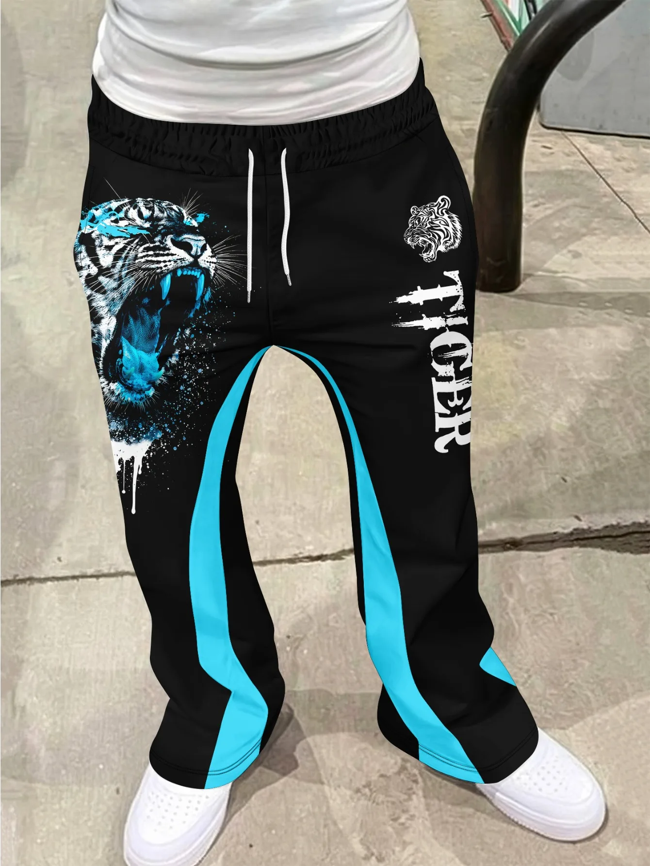 2026 Summer Kids Quick Dry Loose Pants Splatter Tiger Print 