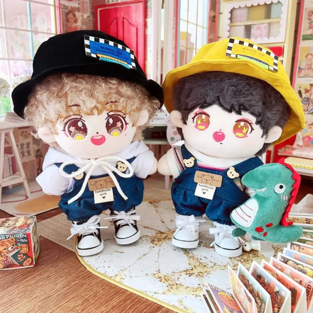 Toy Accessories Cotton Doll Fisherman Hat DIY Cute 20cm Cotton Doll's Hat Mini Bucket Hat Plush Dolls Clothes Children Gift