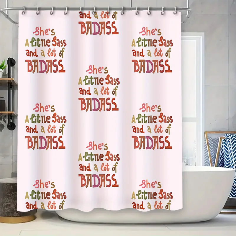 

Bathroom Shower Curtain Waterproof Vintage Floral Pattern Home Decor Washable Liner Fabric Backdrop Panel