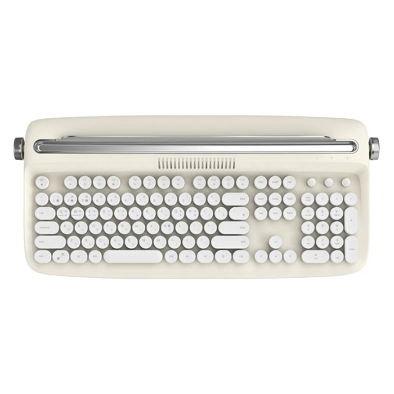 Bluetooth-compatible Typewriter Keyboard Retro Steampunk 108 Keys Dot Office Wireless Mechanical Keyboard