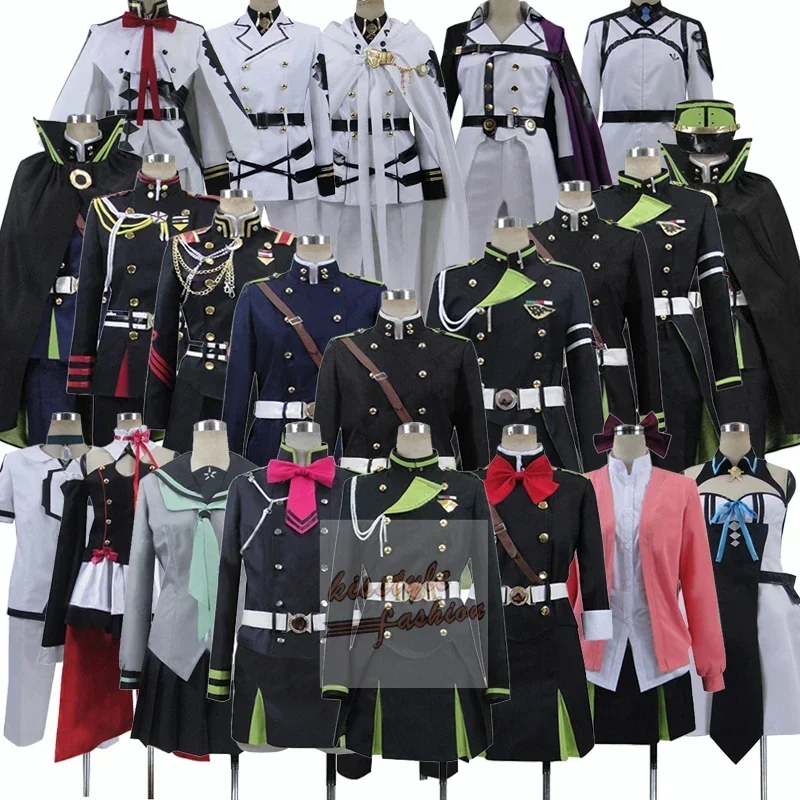 

Seraph of the End Mito Jujo Mitsuba Sangu Sayuri Hanayori Group of Characters Clothes Cosplay Costume,Customized Accepted