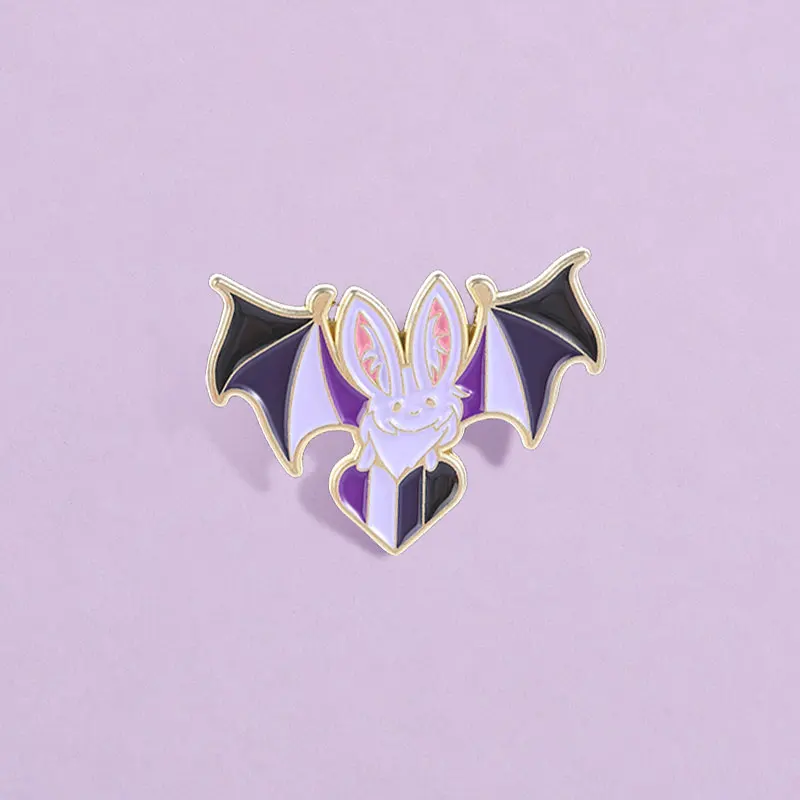 Gothic Dragon Bat Enamel Pins Purple Spooky Tarot Crow Brooches Raven Badges Halloween Vampire Jewelry Gift for Friends