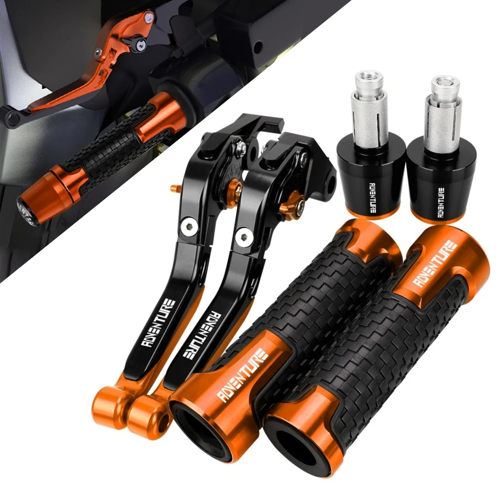 

For KTM 390 Adventure 2020-2024 2023 Motorcycle Accessories Extendable Adjustable Brake Clutch Levers Handlebar Grips Ends