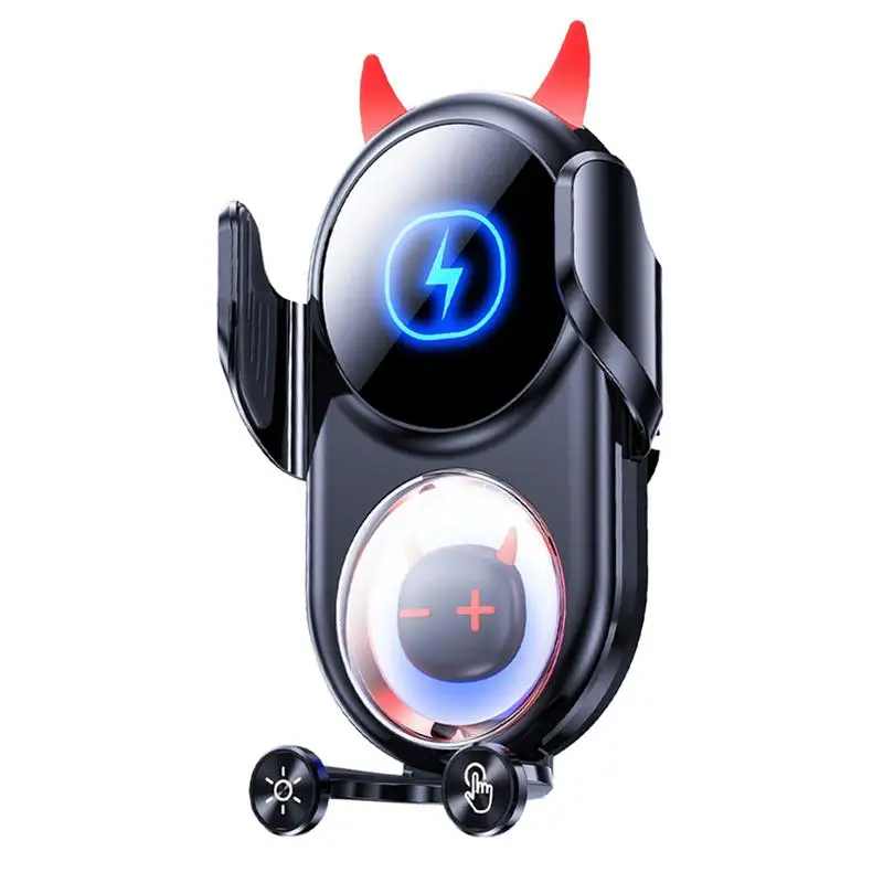 

Wireless Charging Phone Mount 360-Degree Rotatable Fast Charging Phone Holder Anti-Shaking Funny Phone Stand Decorative Phone