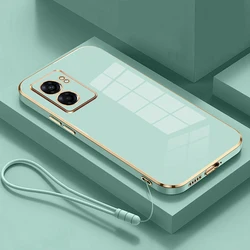 Funda para OPPO A57 A17 A96 A54S A77 A57s A74 A94 A16 Reno 5 Lite 6 7 8 5G Funda de silicona suave chapada de lujo