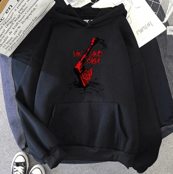 سترة Vinland Saga بغطاء للرأس لمحبي الرسوم المتحركة، سترة مريحة ذات قلنسوة فاخرة راقية، منتج ساخن، سترة رياضية برسومات كبيرة الحجم للجنسين #1