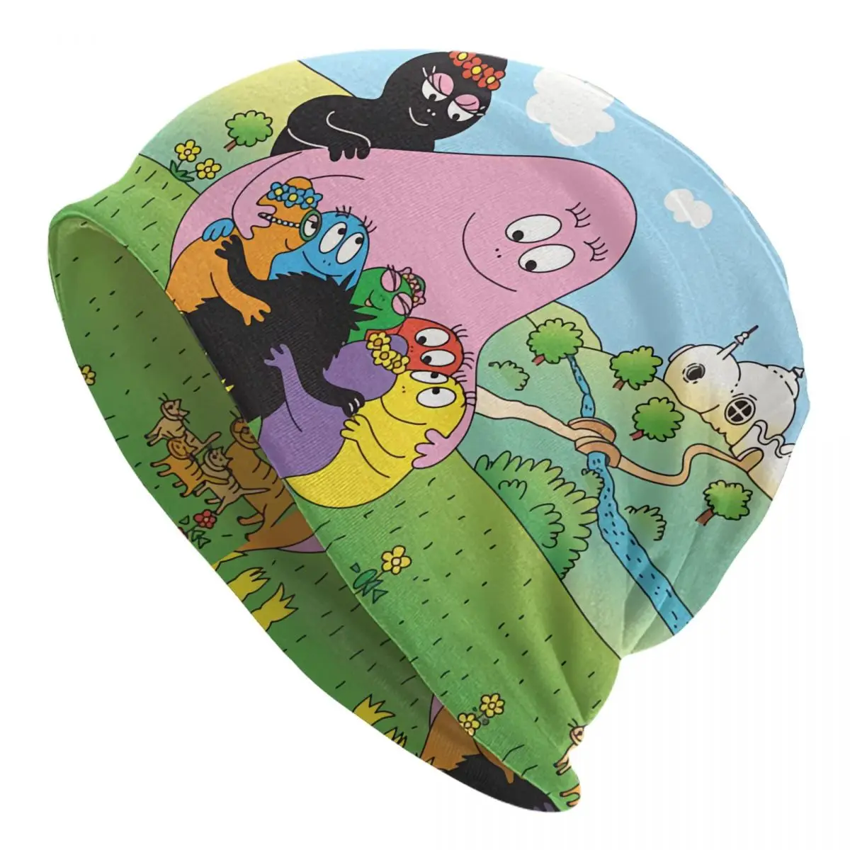 Les Barbapapa Les Barbapapa Spring Autumn Soft Hats Bonnet Sport Pullover Breathable Fitness Turban Warm Running