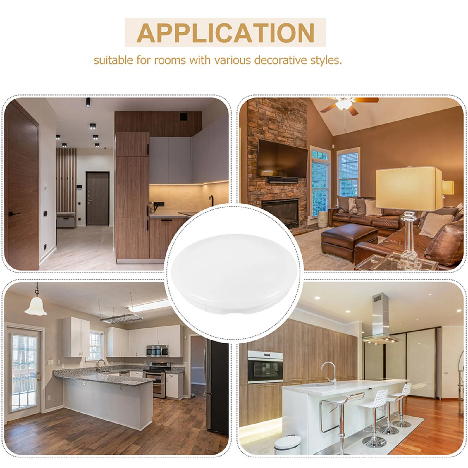 

2pcs Ceiling Light Covers Round Lamp Shade Replacement Plastic Globes For Kitchen Bathroom Bedroom Led Dome Fixture Lighting