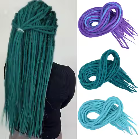 Synthetic Dreadlocks Crochet Hair Soft Wool Dread Locs Handmade Braiding Hair Extension For Afro Women Men Hip Hop Style