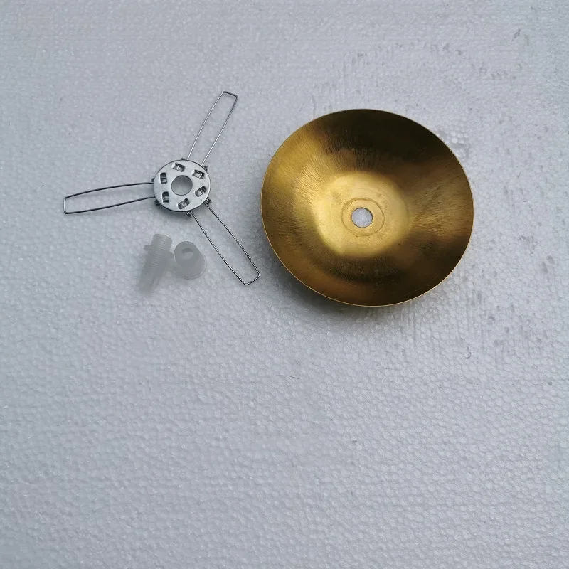 Brass Cap Flying Saucer Lampshade Tray Arc Cover with 3 Forks Galvanized Fixing Spring Clip 80-180mm Lighting Accessories