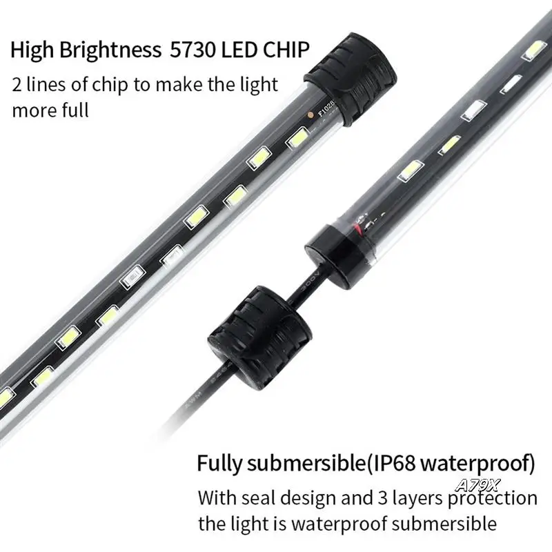 

Plant Grow Lamp Waterproof Fish Tank Light Underwater Aquariums Decor Lighting EU Plug